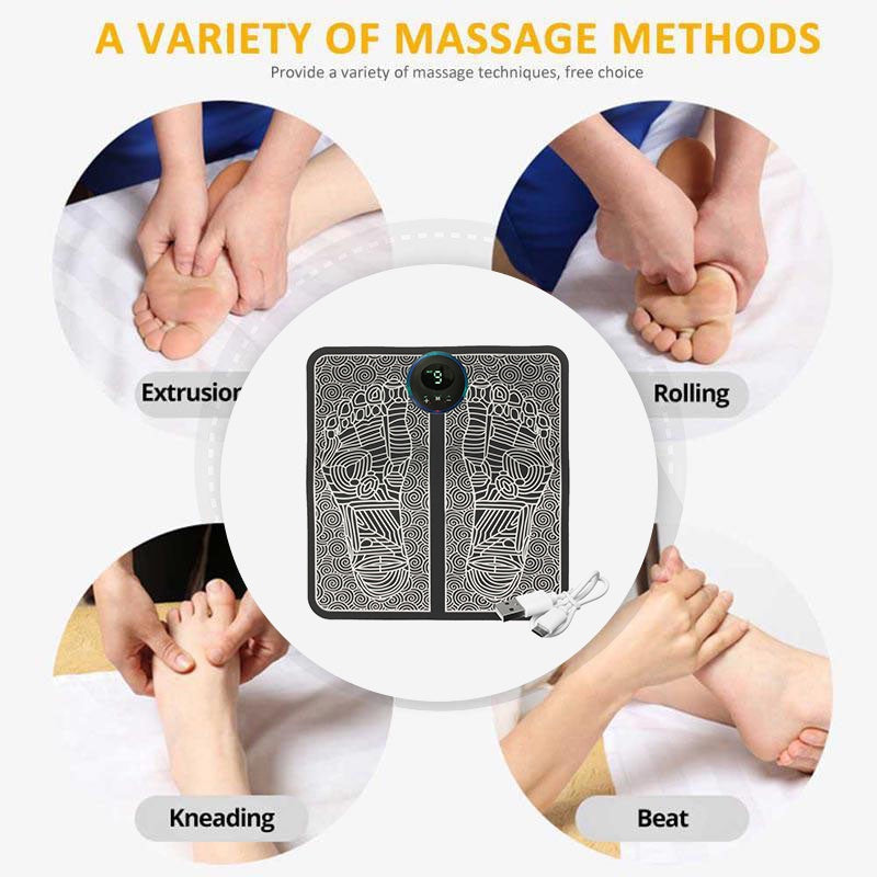 EMS Foot Massager Mat Electric USB Charging Smart Display